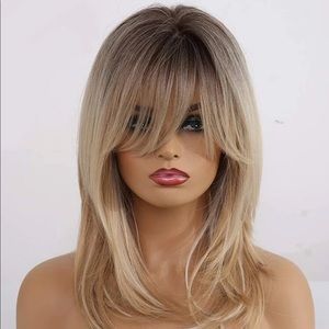 Blonde & black mullet wig * BRAND NEW